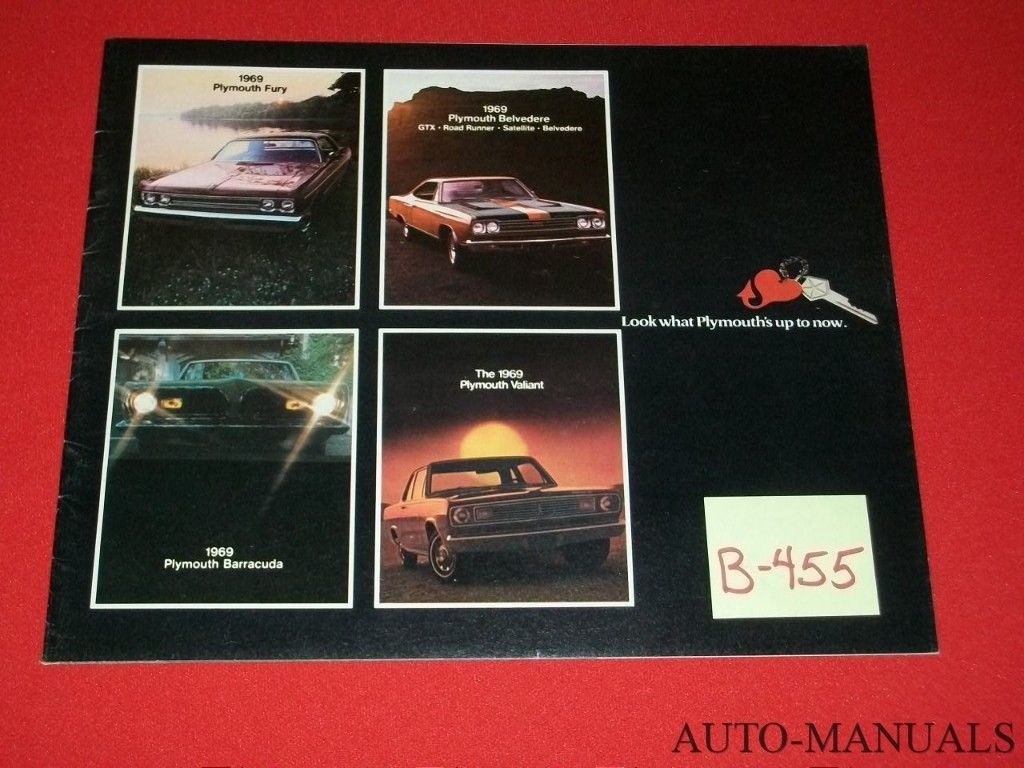 VINTAGE 1969 PLYMOUTH LINE BROCHURE FURY GTX ROAD RUNNER SATELLITE