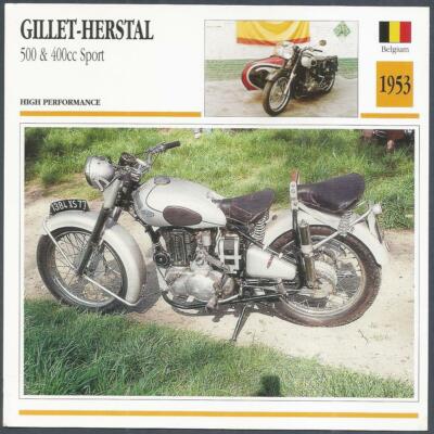 EDITO-SERVICE S A OLDTIMER MOTORRÄDER-1953-GILLET-HERSTAL-500 & 400cc SPORT