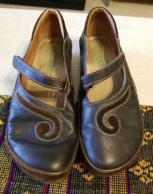 Naot Matai Swirl Black Brown Gold Leather Mary Jane Comfort Shoes Womens Sz 38 | eBay