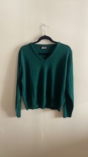 Vintage Maxfli Green Oversize V Neck Sweater Made in Canada