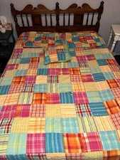 The Company Store Patchwork Quilt Pillow Shams Throw Pillow Set Needs Repair