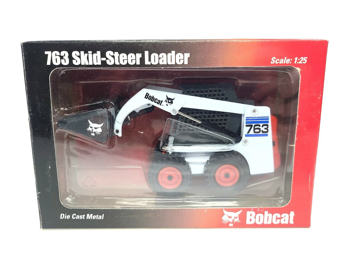 Bobcat 763 Blue Skid-Steer Loader - Wan Ho 1:25 Scale Diecast