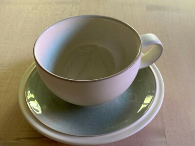 SEHR SELTEN!! 2 Denby Energy Leaf Kaffeetassen mit Untertassen, sehr guter Zust.