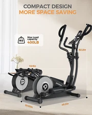 Elliptical Machine Elliptical Trainer for Home with Quiet Magnetic 16 Resistance