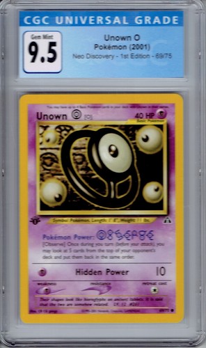 Unown [O] (1st Edition) graded PSA 9.5 for sale on eBay