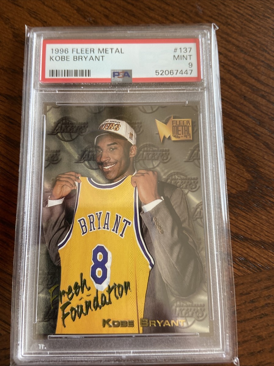 KOBE BRYANT 1996-97 FLEER METAL #137 RC ROOKIE PSA9 PSA9 LOS