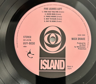 Nick Drake Five Leaves Left LP 2007 Japan 200g Richard Thompson