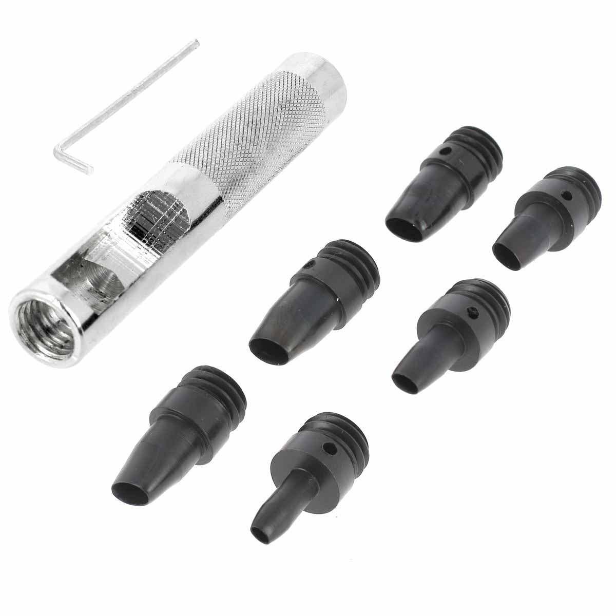Emporte-pièces à frapper OVALE kit de 6 pièces amovibles de 2,5 à 7 mm pour maroquinier