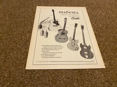 JBF52 WERBUNG 11X8 MADEIRA GUILD GITARREN