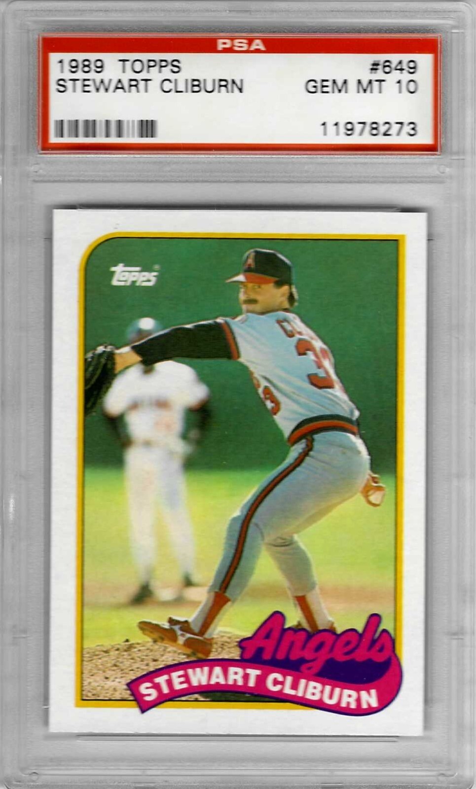 1989 Topps #649 Stewart CLIBURN - PSA 10+++ Angels - pop 2