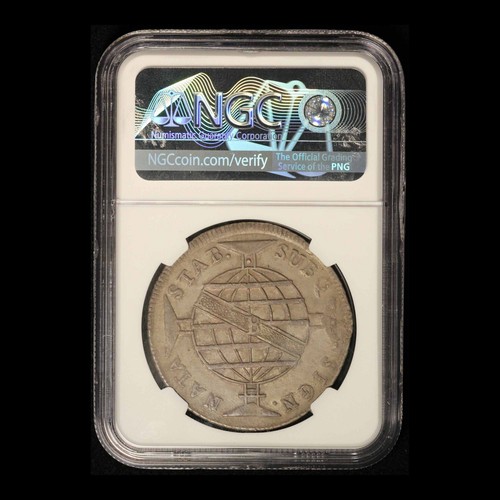 1812B Brazil 960 REIS NGC AU Details - Cleaned - Free Shipping USA - Picture 2 of 3