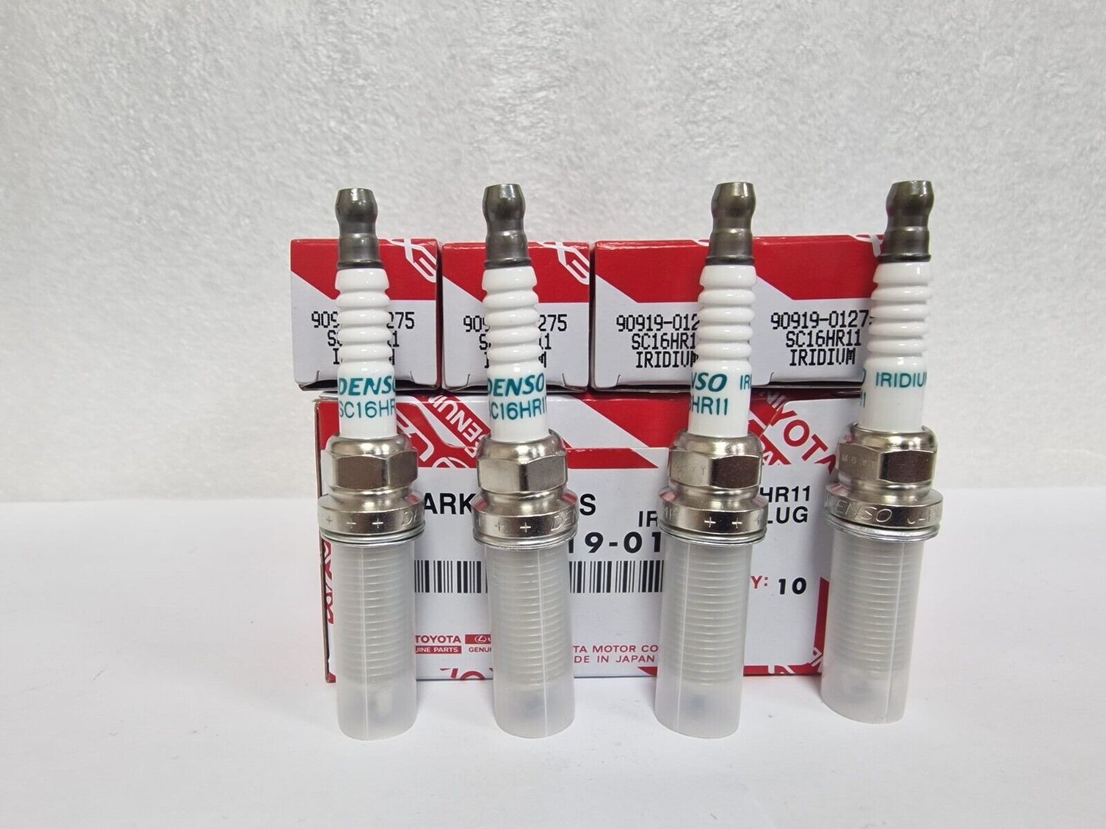 4Pcs DENSO Iridium Spark Plugs OEM 9091901275 SC16HR11 For TOYOTA