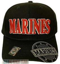 Licensed Premium Deluxe U.S. MARINES CORPS USMC Baseball CAP HAT Snapback Black