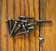 Antique Wood Screws # 4 X 3/4” Slotted Round Head American Made 12 Pk. Free Ship