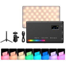 APEXEL Small RGB Full Color 360  Photography Portable LED Fill Light with tripod