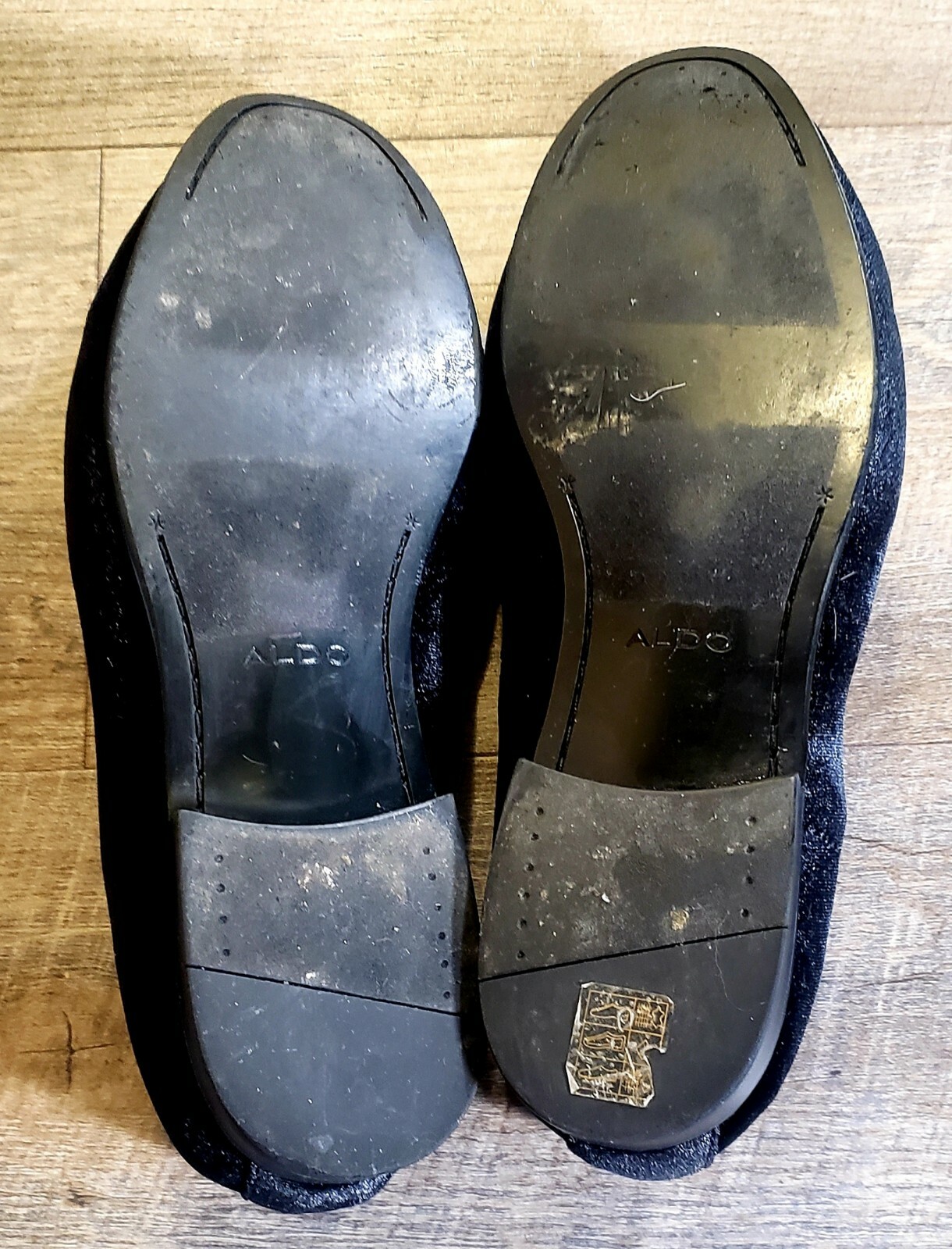 Aldo Black Velvet Loafer With Leather Tassels Mens Si… Gem