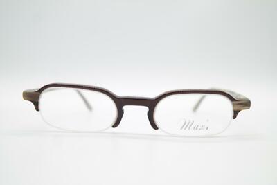 Vintage Max Siegel Clymer 789 Handmade Braun Grau Creme Halbrand Brille NOS