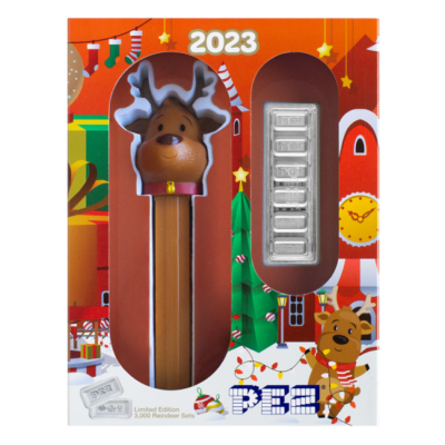 Santa Claus and Reindeer PEZ Dispenser Pair PAMP Suisse each w