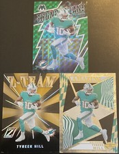 Tyreek Hill 2022 Panini Mosaic Thunder Lane Prizm Green #TL-14, Z-Team, Illusion