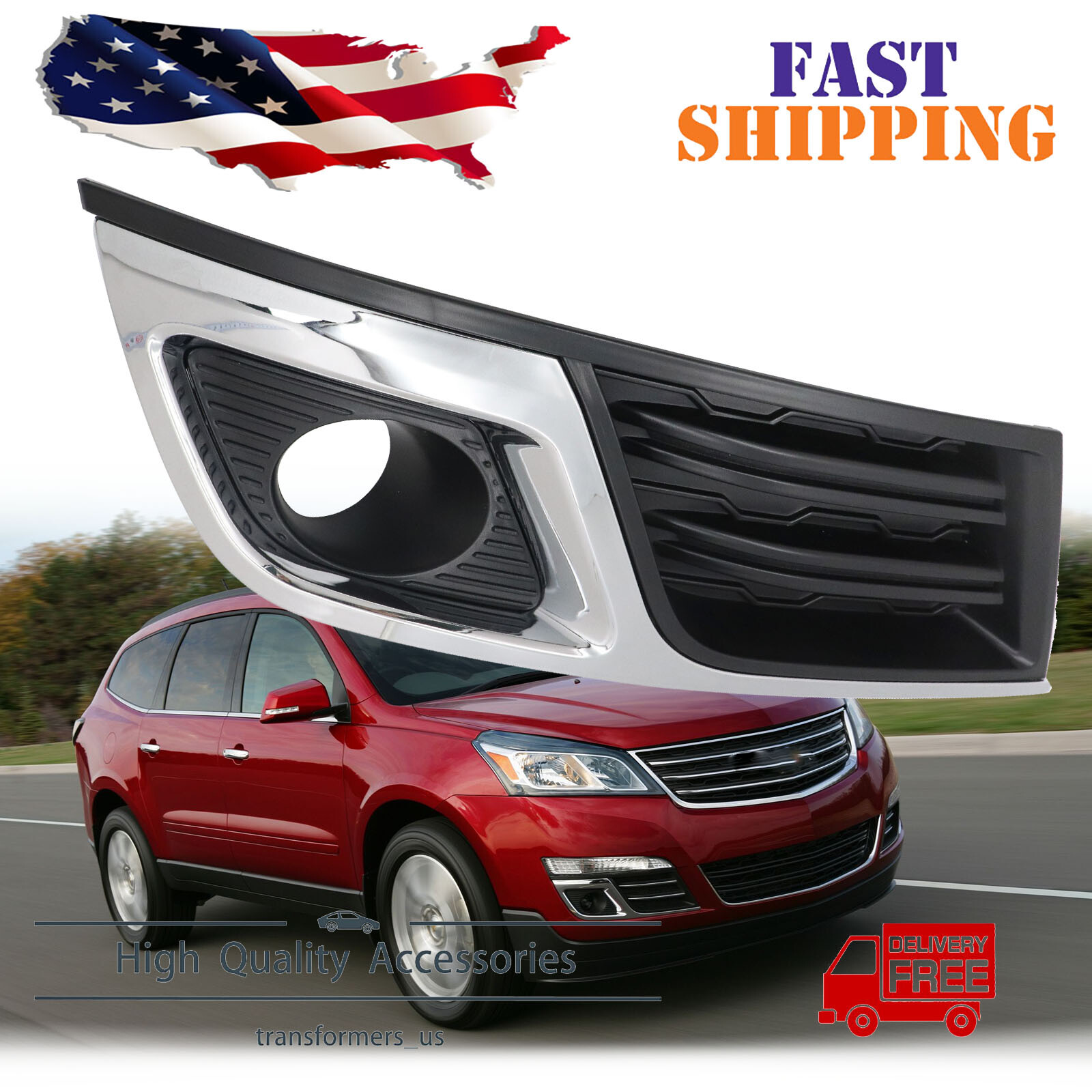 New Fog Light Trim Passenger Right Side For Chevy Traverse 2013-2017 20988620 US