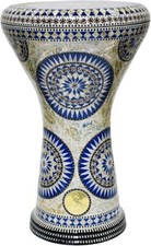 Neu Gawharet El Fan Trommel Darbuka Tabla Doumbek 17/17,5 Zoll Intarsien Erbsenmutt