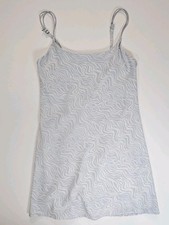 Abercrombie & Fitch Tank Dress Womens Size Small Blue White Zebra Swirl Y2K Midi