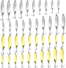 Fishing Lures Spoons Fishing Metal Saltwater Treble Trout Lures Hard Metal Spinn