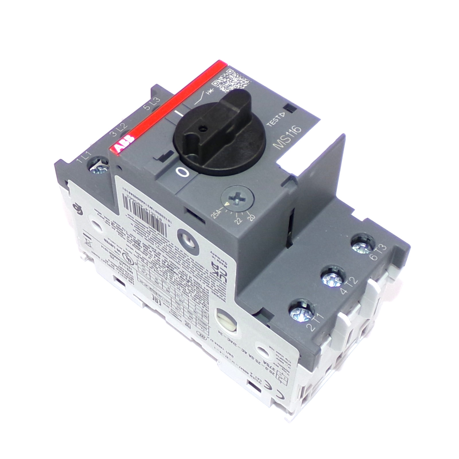 ABB 600VAC Max. 3-Phase 20-25A Manual Motor Starter MS116-25 (1SAM250000R1014)