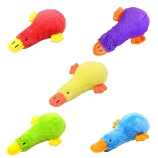 Dog Plush Squeak Toys Stuffed Puppy Chew Toy Pet Supplies Duck-shape Toy