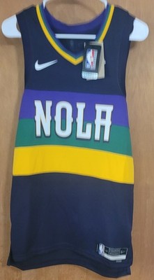 Nike New Orleans Pelicans NBA Authentic Jersey M Black/Purple/Green/Yellow