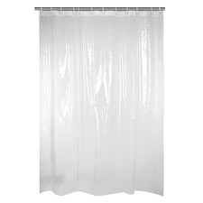Clear Shower Curtain Liner, 71 x 71 Inch 3D Cube Pattern Bathroom Curtain