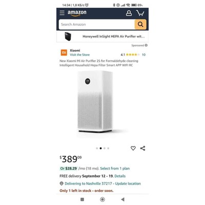Air Purifier 2s Xiaomi Smart. Smoke Dust Peculiar Smell Cleaner Mi Home