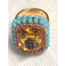 Kurt Geiger London Emerald Cocktail Ring 