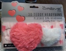 The Cr me Shop 3D Teddy Headyband Plushie Spa Headband Sweetheart Valentine