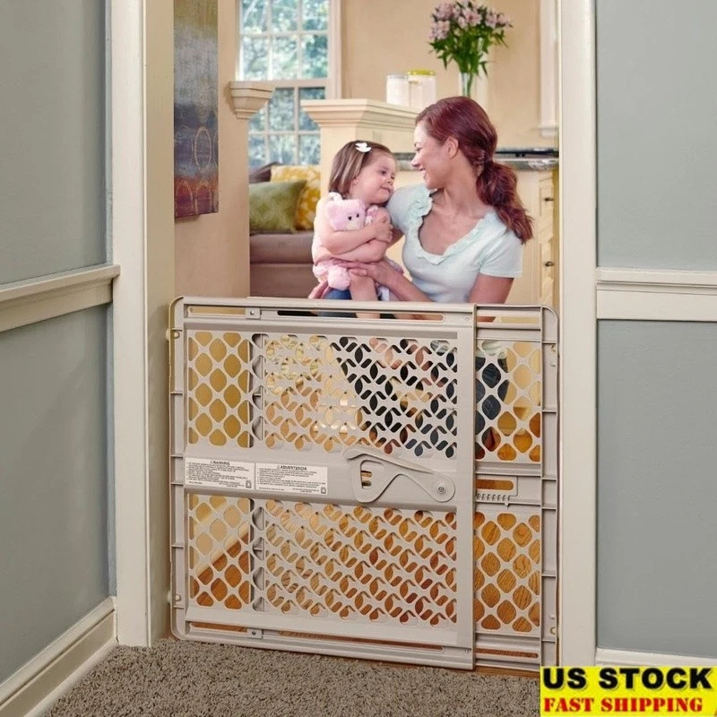 Baby Gate Pressure Mount Safety Gate Adjustable Doorway Stairway Child Toddler