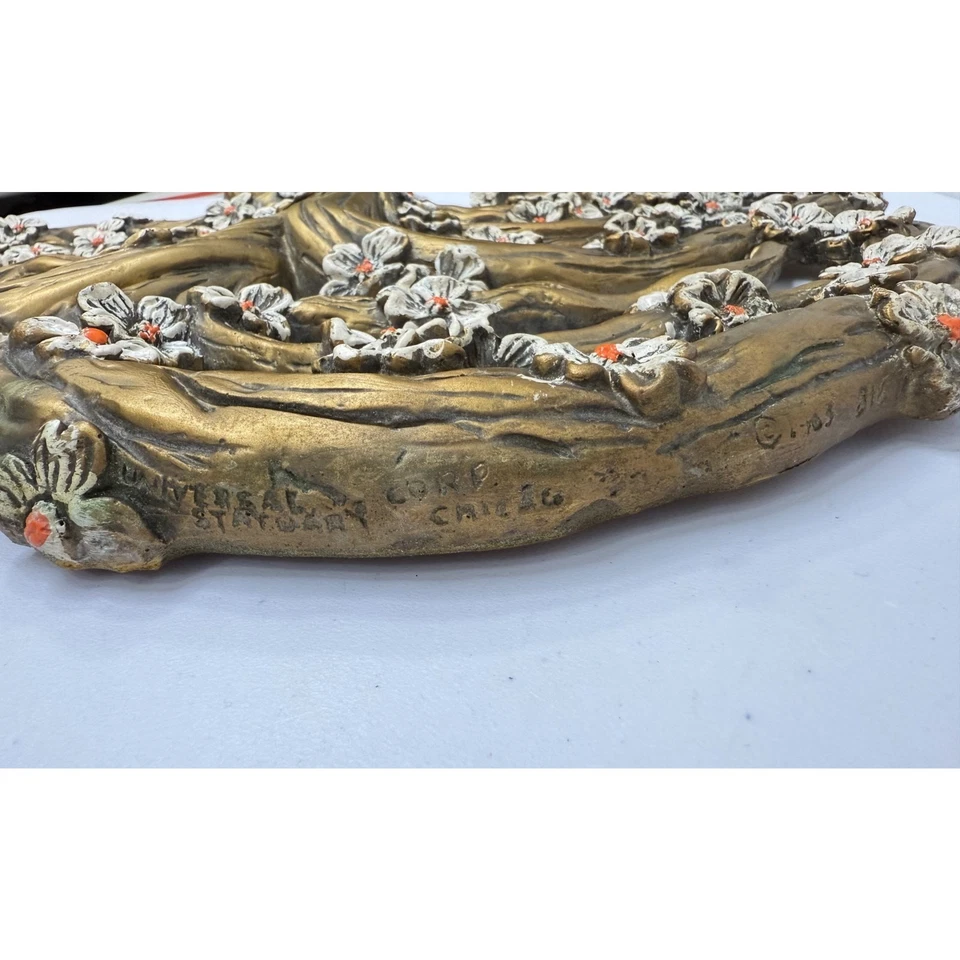 Vintage Large Mcm Universal Statuary Corp Dogwood Tree Wall Hanging Retro Floral - Image 3 of 4