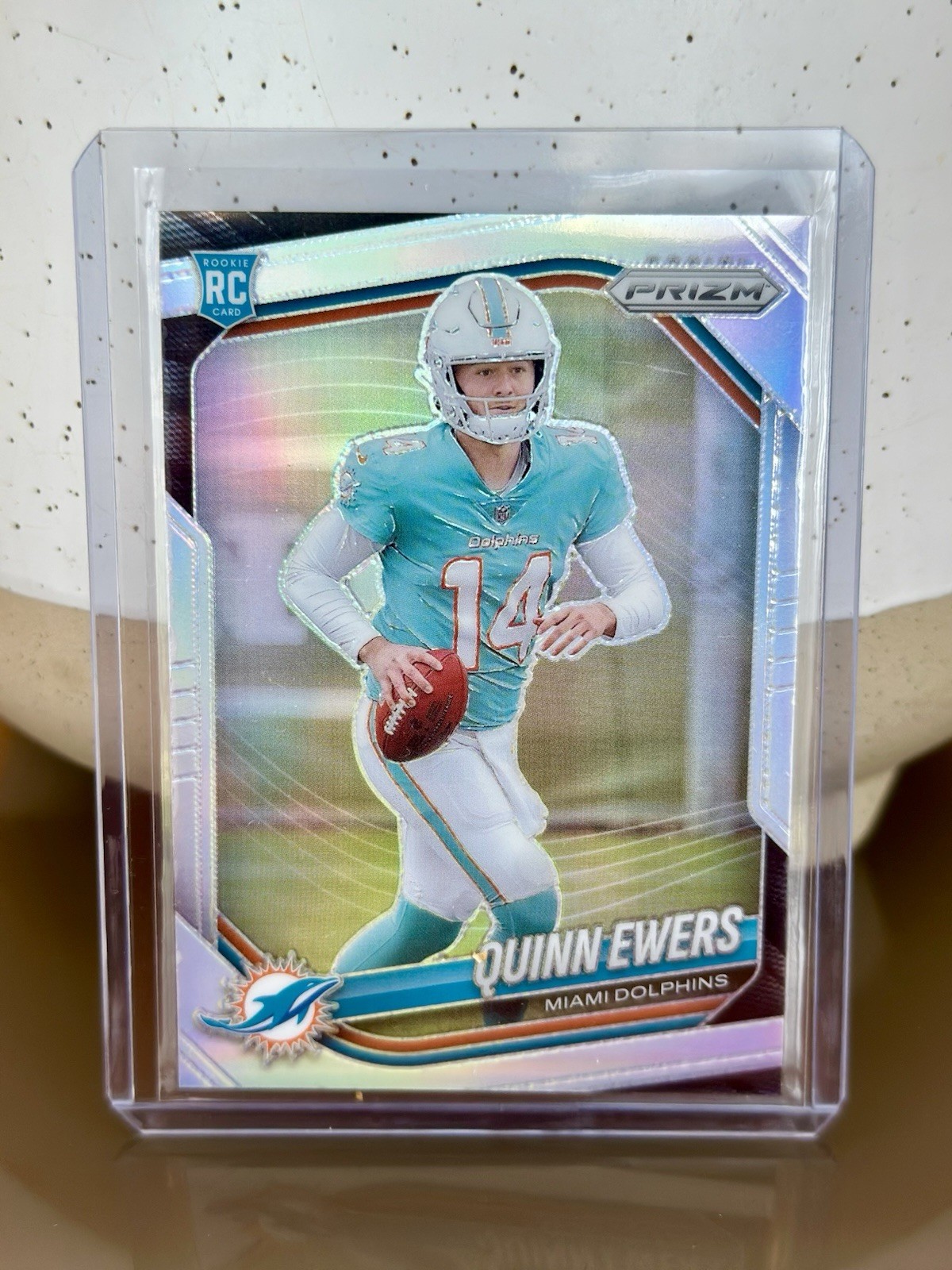 Quinn Ewers RC - 2025 Panini Prizm - Silver Prizm  #307 - Miami Dolphins