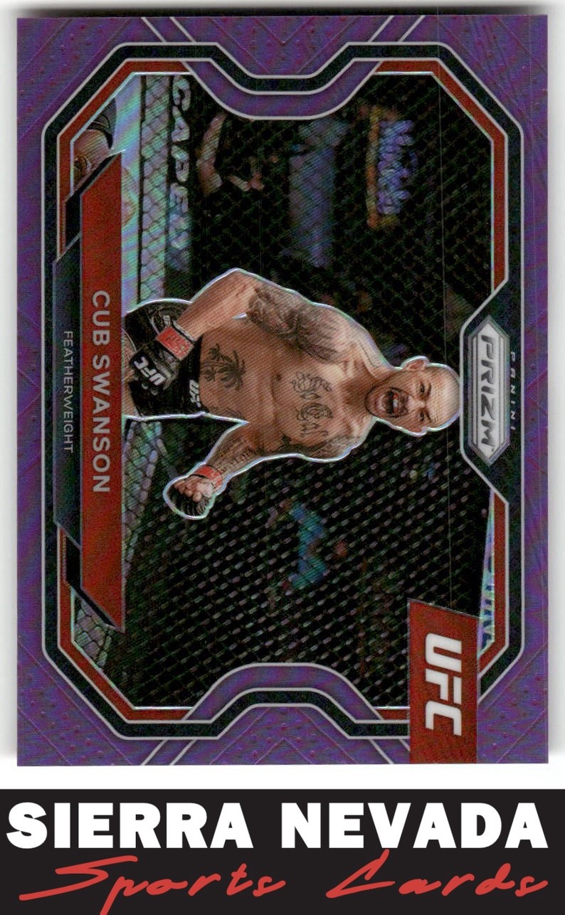 2021 Panini Prizm UFC #136 Cub Swanson Purple Prizms #/149