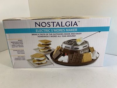 #ad #ad Nostalgia Electric S#x27;mores Maker Indoor Flameless Dessert Roaster w Forks $19.24