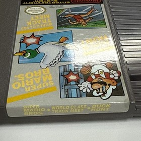 Super Mario Bros Duck Hunt World Class Track Meet (Nintendo, NES, 1990) Cleaned