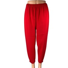 Aritzia Babaton Women's Red High Waist Tapered Leg Trousers Joggers Pants Size M