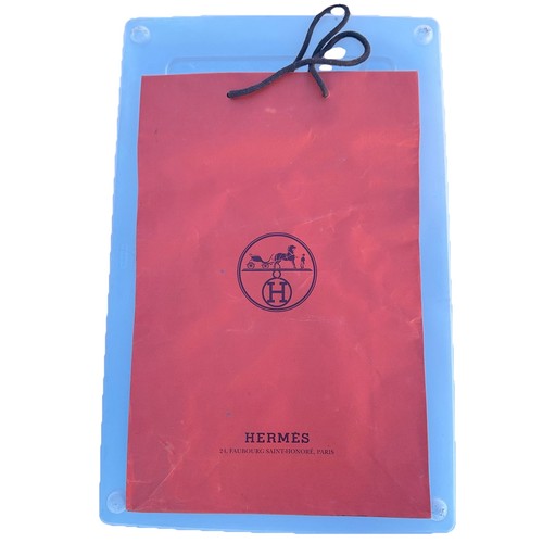 HERMES Shopping Shop Gift Purchase Bag 18”x12”x5” Orange Authentic