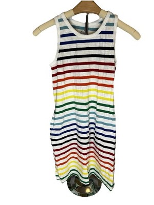 Primary Rainbow Girls Size 10 Dress Has Pockets VGUC