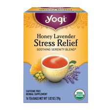 Yogi Tea Honey Lavender Stress Relief Organic Herbal Tea Bags 16 Count