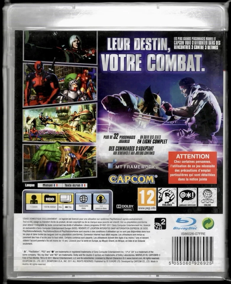 Marvel vs. Capcom 3: Fate of Two Worlds 🌍🌏 (Sony PS3, 2011) 🇺🇸🇩🇪 💚 - Bild 2 von 2