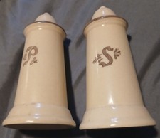 Pfaltzgraff Village Salt & Pepper Shakers 6 Inch Made In USA 