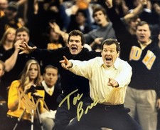 TOM & TERRY BRANDS SIGNED 8x10 PHOTO IOWA HAWKEYES WRESTLING AUTOGRAPH COA