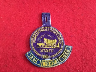 Pioneer Trails Scout Camp Felt Staff Patch 1946 1947 1948 Segments RARE