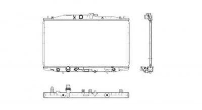 Radiador para 04-08 Acura TSX 2,4 L L4 automático fila única 19010-RBB-A51 Foto 2 de 4