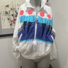 Vintage Electric Colors Teal Hot Pink White IXSPA Jacket by Jamie Sadock Size M